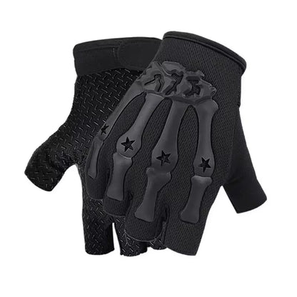 Fingerless Riding Gloves – Non-Slip Half Finger Gloves for Motorcycle, Cycling, Climbing, Hiking & Outdoor Sports