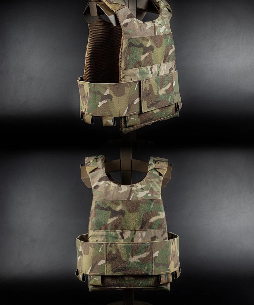 FCPC Tactical Vest Ferro – Lightweight Folding Airsoft Plate Carrier with Breathable Design, Portable Hunting Mag Pouch & Army Equipment