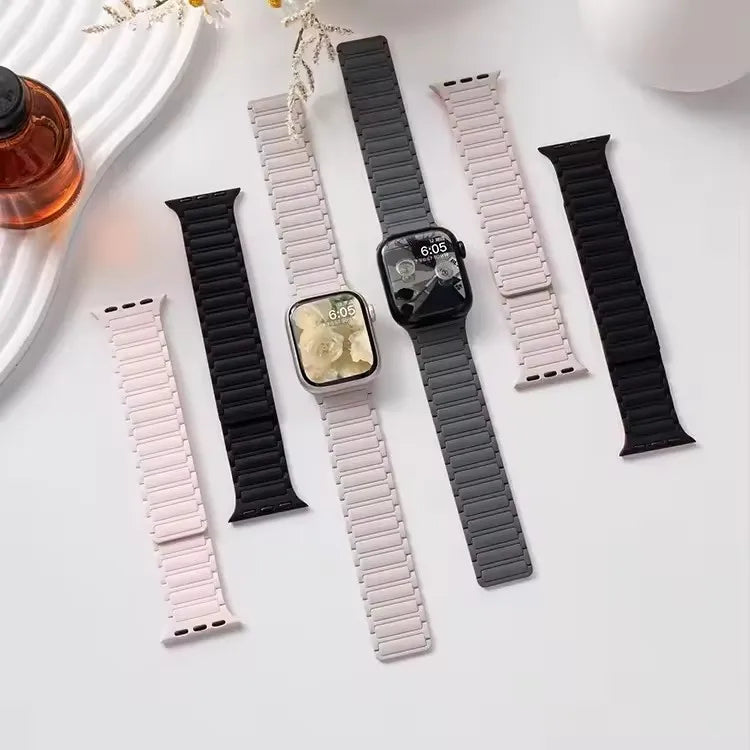 Magnetic Silicone Strap for Apple Watch — Fits Ultra 2 & Series 11–3 (40–49mm)