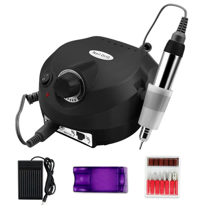 35,000/20,000 RPM Electric Nail Drill Machine – Professional Manicure & Pedicure File with Mill Cutter Sets for Nail Tips