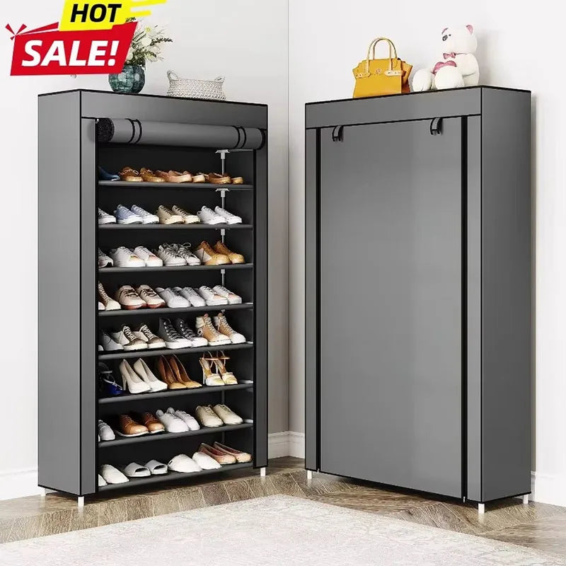 Multi-Tier Space-Saving Shoe Rack – Dustproof & Economical Cabinet for Dormitory or Home Entryway Storage