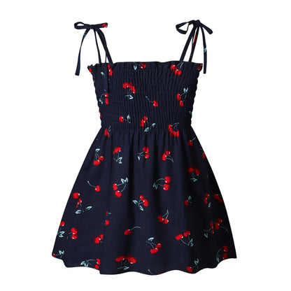 Summer Girls Princess Beach Dress – Strapless Floral Sleeveless Party & Casual Toddler Dress for Ages 1-6 Years