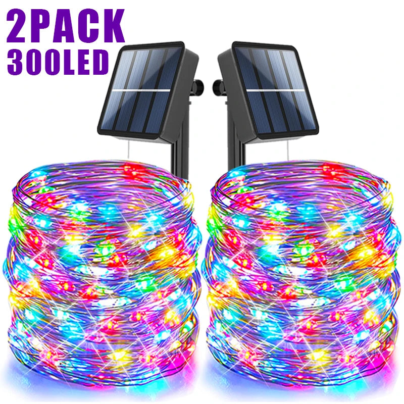 Solar LED String Lights - Waterproof Outdoor Garden, Patio & Christmas Decor