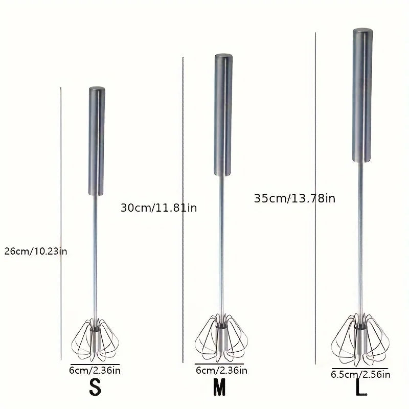 Stainless Steel Egg Beater – Durable Semi-Automatic Mixer for Effortless Egg, Cream & Batter Mixing for Kitchen Baking