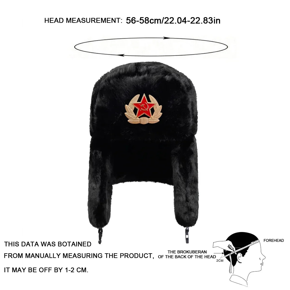 Unisex Winter Earflap Hat - Five-Pointed Star Label Warm Bomber Cap for Skiing, Outdoor Riding, and Snow Activities