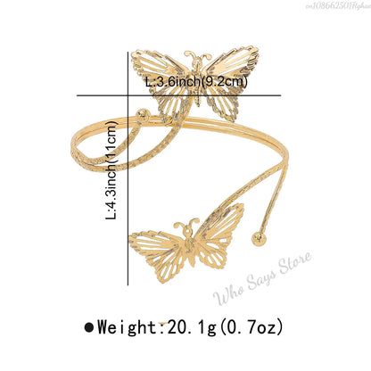 Lacteo Geometric Twisted Upper Arm Cuff Bracelet – Adjustable Water Drop Bangle for Women