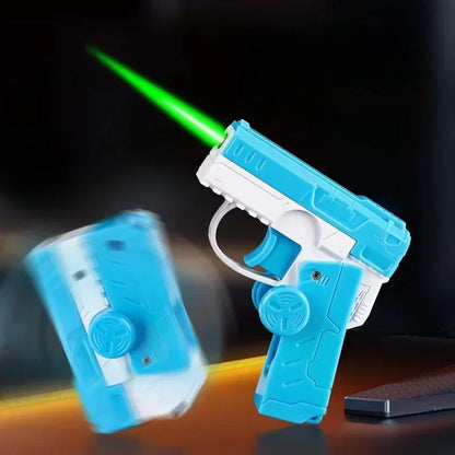 2025 Windproof Dual-Use Laser Lighter – Electric & Gas Multifunctional Metal Lighter for Men