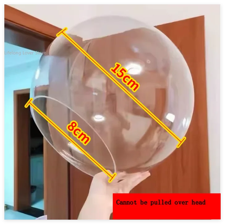 Clear Acrylic Sphere Half Dome Head Cover - Transparent Round Photography Prop for Portrait Shoots & Creative Photo Effects