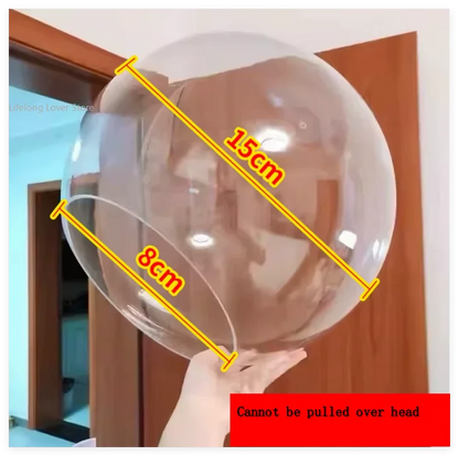 Clear Acrylic Sphere Half Dome Head Cover - Transparent Round Photography Prop for Portrait Shoots & Creative Photo Effects