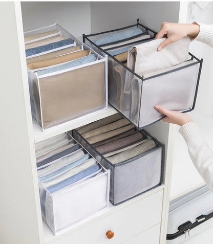 Organizer Storage Boxes for Panties & Socks – Wardrobe Divider for Pants, Underwear, Bras, Jeans & Clothes