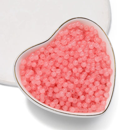 50/100pcs 4mm Colored Glass Jade Beads - Round Spacer Beads for DIY Earrings, Necklaces & Bracelets