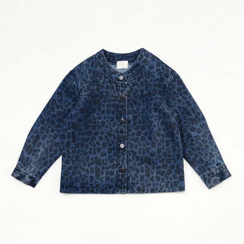 AW26 Denim Leopard Kids Clothing Collection - Boys Girls Dress Skirt Shirt Vest and Overalls Fashion Set
