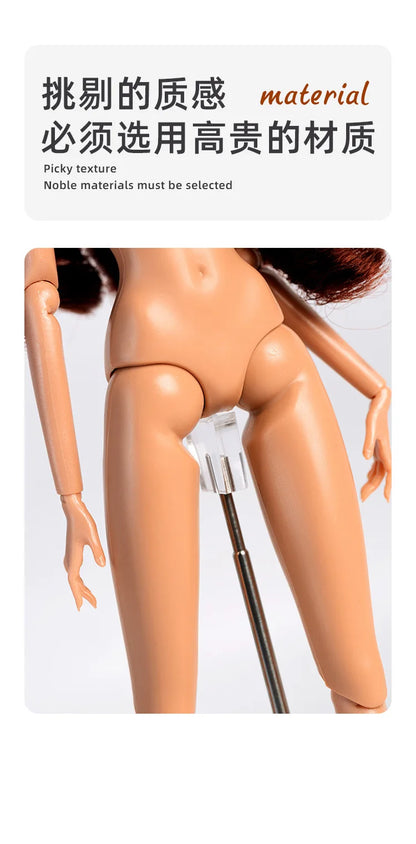 32cm Celebrity Makeup FR Supermodel Nude Doll – 1/6 BJD Movable Joints DIY Dress-Up Toy Gift