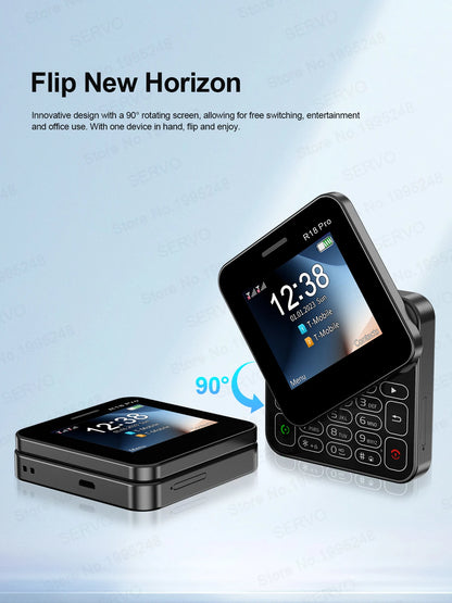 2024 NEW SERVO R18Pro Mini Mobile Phone – 2.4" Rotating Screen, Button Slider, Flashlight, Magic Voice, Dual SIM Standby