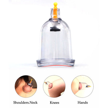 12/24-Cup Chinese Vacuum Cupping Therapy Set – Pull-Out Suction Massager for Pain Relief & Muscle Relaxation