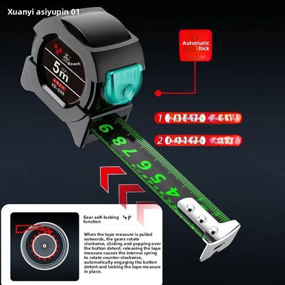 Fluorescent Tape Measure - 5m/7.6m Widened, Thickened & Wear-Resistant Precision Measuring Tool