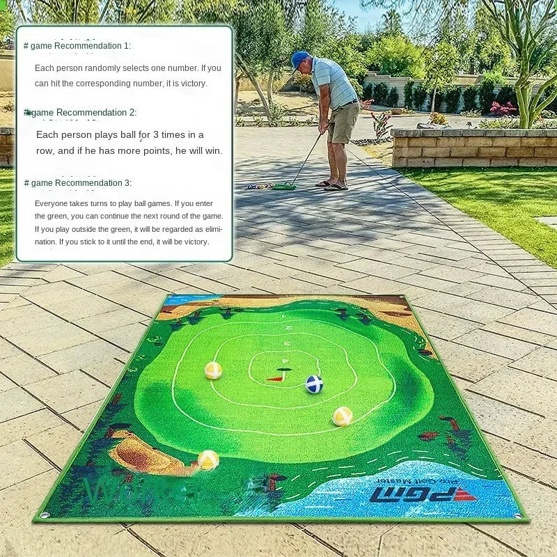 PGM DJD040 Indoor Mini Golf Training Aid – Suspended Dartboard Practice Hitting Mat for Indoor & Outdoor Golf Practice