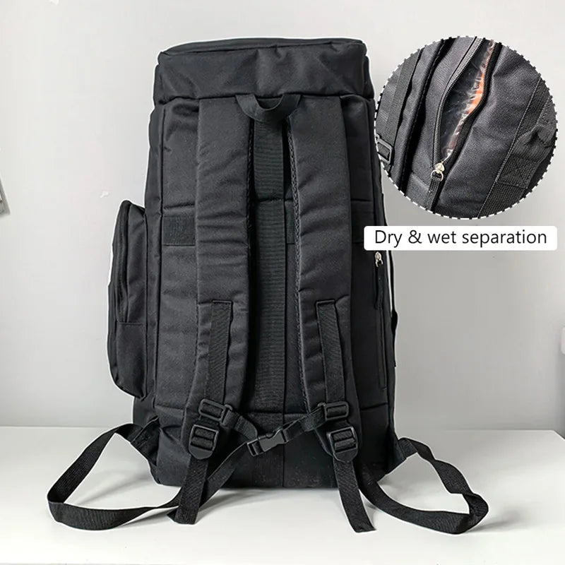 Sport Gym Bag for Men – Large Waterproof Fitness & Travel Backpack, Shoulder/Crossbody Skate Pack with Dry/Wet Compartments