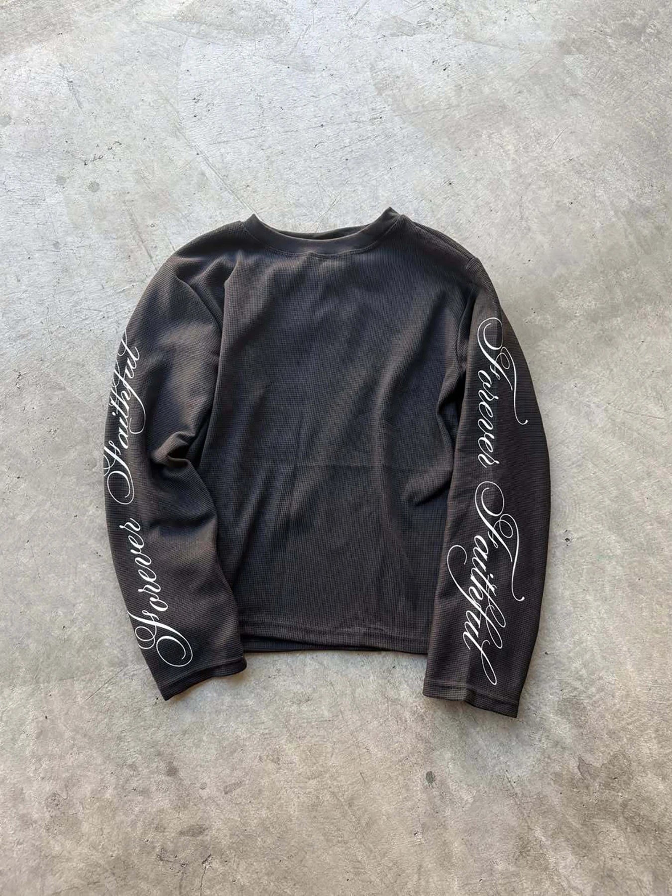 Retro Streetwear Long Sleeve T-Shirt - Loose Fit English Print Casual Crew Neck Top