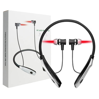 Laser Therapy LLLT for Ear Tinnitus – 650nm Red Light Hanging Neck Physiotherapy for Otitis Media, Rhinitis & Sinusitis