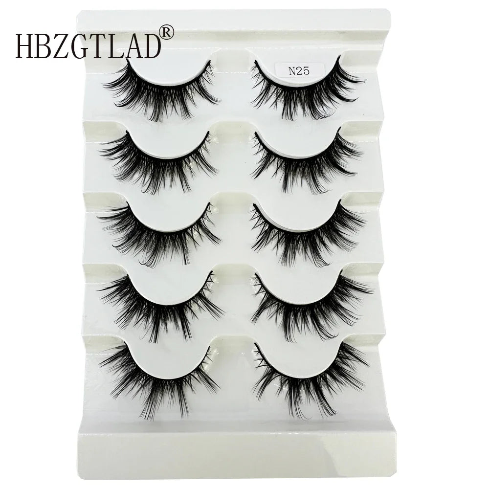 7 Pairs 3D Mink Fur False Eyelashes – Thick Short Dramatic Natural Look Makeup Lashes Wholesale