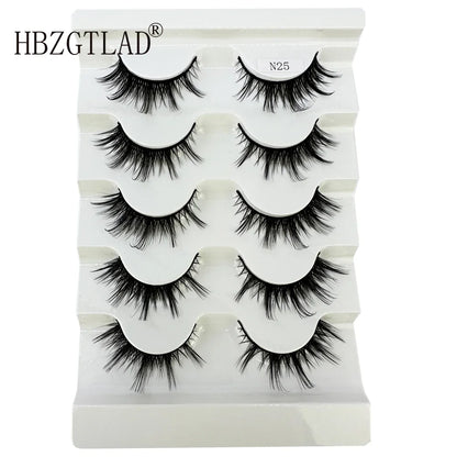 7 Pairs 3D Mink Fur False Eyelashes – Thick Short Dramatic Natural Look Makeup Lashes Wholesale