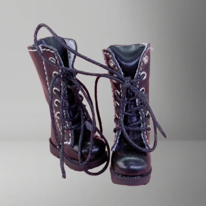 Tilda 3.2cm Doll Boots — 1/6 Mini Leather Shoes for Blythe, Azone & BJD Dolls