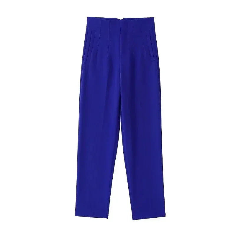 Women High Waist Office Pants - Fashion Formal Pencil Trousers for Workwear Business & Casual Outfits