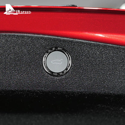 Soft Carbon Fiber Sticker — Interior Trim for Tesla Model 3 Highland 2024 & Model Y 2025, Car Trunk Switch Button Accessory