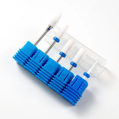 5PCS Ceramic Nail Drill Bit Set - Electric Milling Cutter Bits for Manicure & Pedicure Nail Machine Accessories