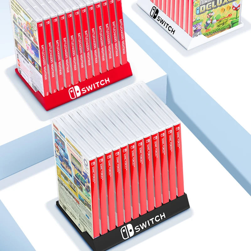 Nintendo Switch OLED Game Disc Storage Stand — Desktop Cassette Rack & Game Card Holder for NS Accessories