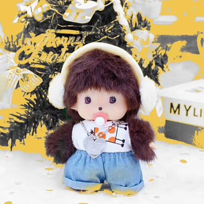 15cm Monkey Monqi Plush Toy – Cute Street Boy Doll for Bedroom Decor & Children’s Birthday Gift