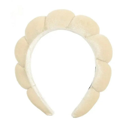 Sponge Headband for Women & Girls - Puffy Hair Band, Bubble Terry Cloth Makeup & Spa Accessory, Retro Hairwear