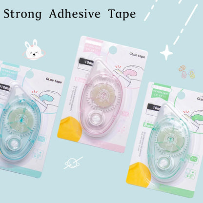 10m Double Sided Adhesive Tape - 8mm Strong Glue Roller for DIY Scrapbooking, Office & Craft Supplies