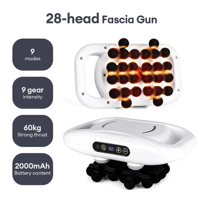 48-Head Body Massage Gun — High-Frequency Vibration Fascia Massager for Neck, Back, Waist, Thigh & Shoulder Muscle Relief