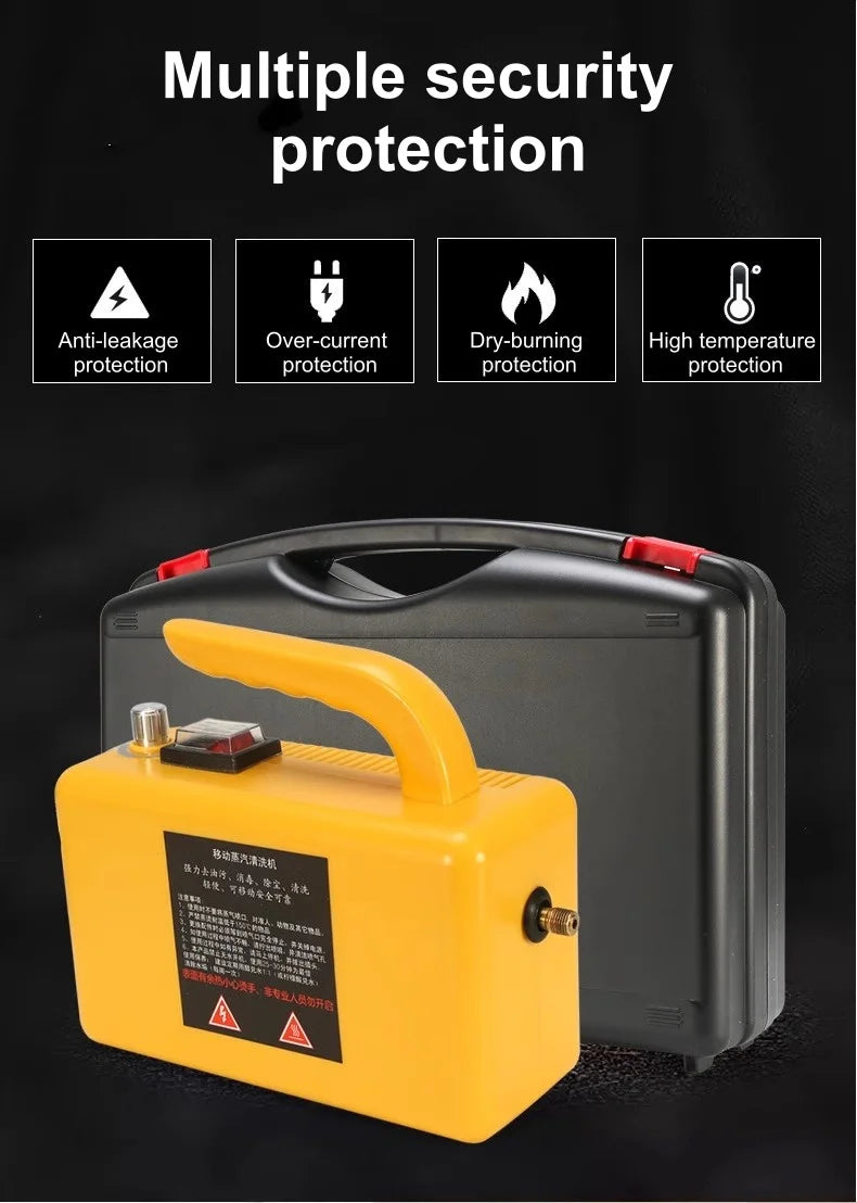 2600W 220V High-Temperature Steam Cleaner - Portable Sterilization Pressure Washer for Home, Car, Kitchen & AC