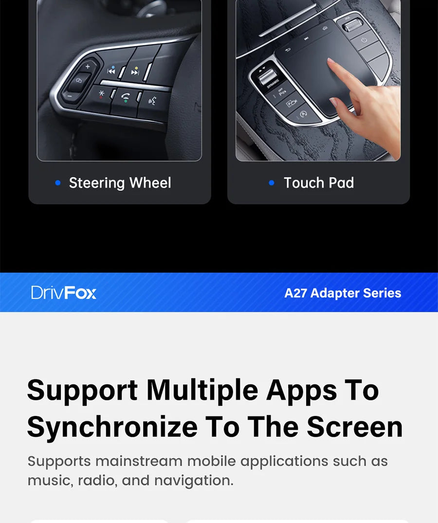 2025 Upgrade Wireless CarPlay & Android Auto AI Box – Dual-Band WiFi Bluetooth Auto Connect for iPhone & Android