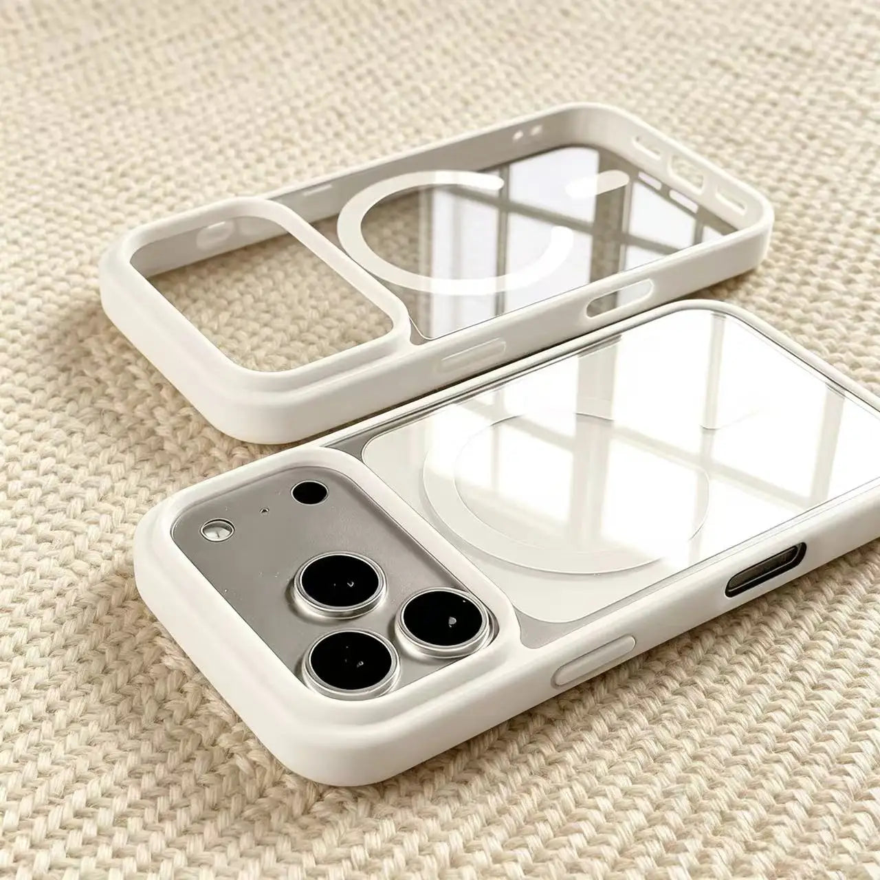 MagSafe Clear Phone Case - Transparent Acrylic Wireless Charging Cover for iPhone 12-17 Pro Max, Plus & Air