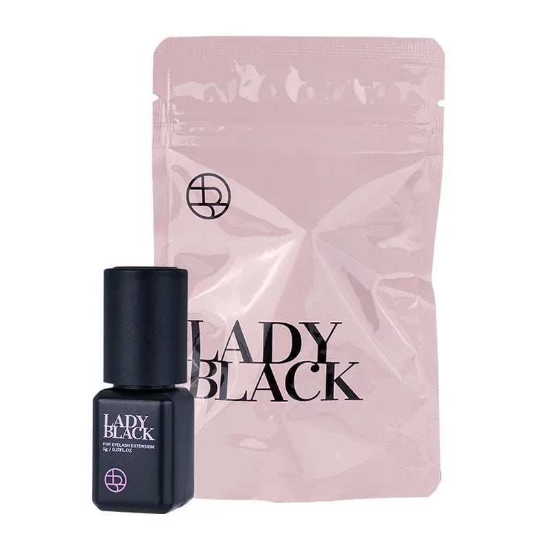 Korea Original 5ml Sky Glue Lady Black - Powerful Low Irritation Lash Glue for Eyelash Extensions, Fast Drying (1-2 Seconds)