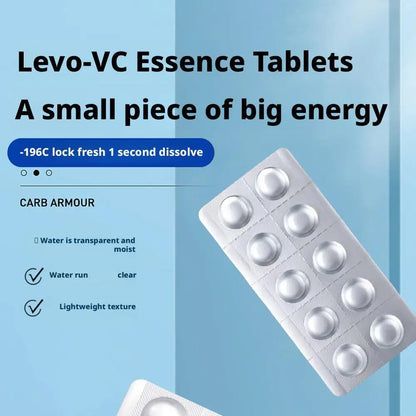 Vitamin C Solid Essence Tablets - Anti-Aging, Pore-Refining, Moisturizing & Brightening Freeze-Dried Skincare Kit