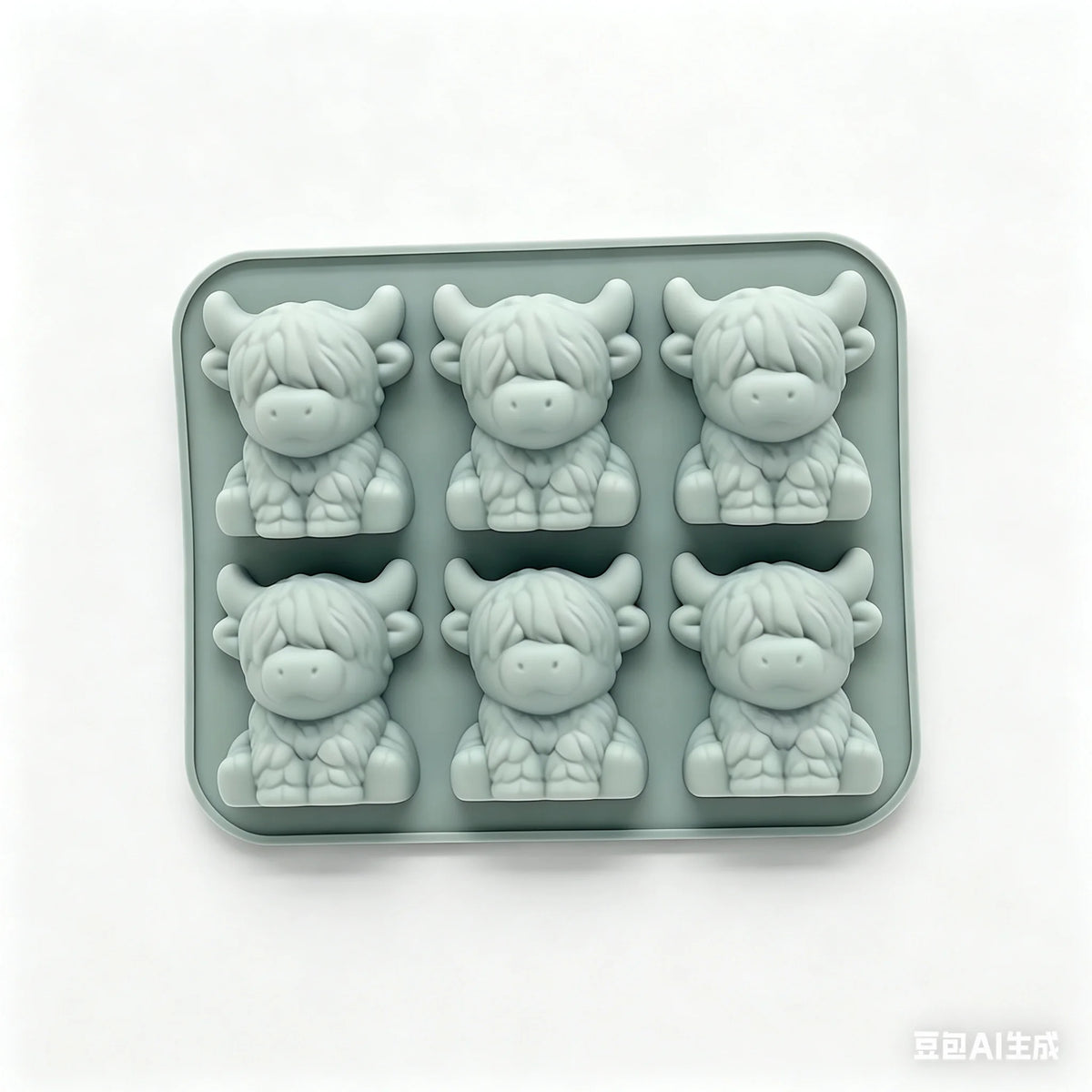 Highland Cow Silicone Ice Cube Mold - Cute 3D Reusable Tray for Cocktails, Whiskey & Drinks
