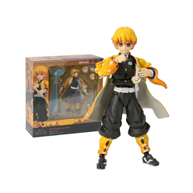 Figma Demon Slayer Action Figures – Rengoku, Tanjirou, Nezuko & Zenitsu Kimetsu no Yaiba Toys