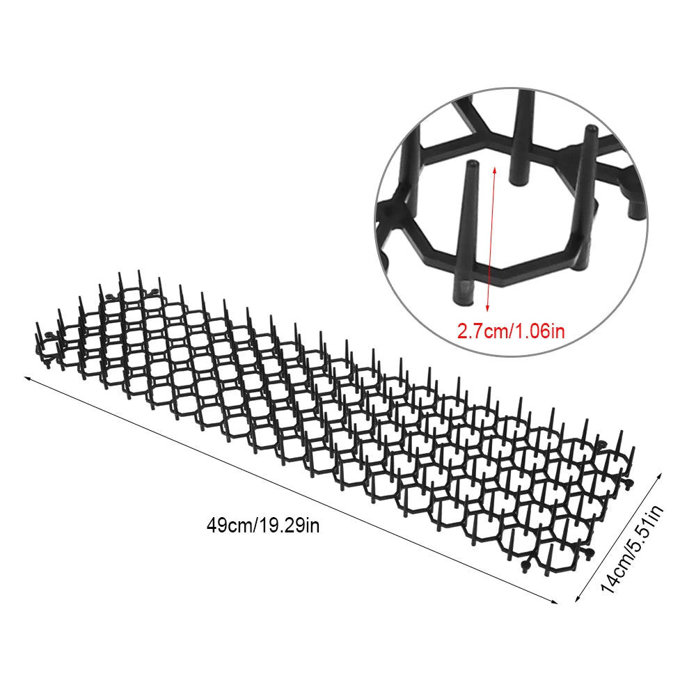 6/10pcs Cat Scat Mats – Anti-Cat & Dog Repellent Deterrent with Pet Prickle Strips and 12 U-Shaped Ground Nails