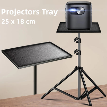 Sound Card Projector Tray with Microphone Tripod Stand – Smartphone, Camera, and Laptop Bracket Platform with 1/4-inch Screw Adapter