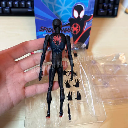 SHF Miles Morales Action Figure – Marvel Spider-Man Across the Spider-Verse Collectible Toy