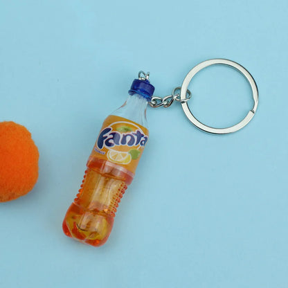 Mini Beverage Bottle Keychain - Creative Unisex Bag Charm, Apparel Accessory & Party Gift