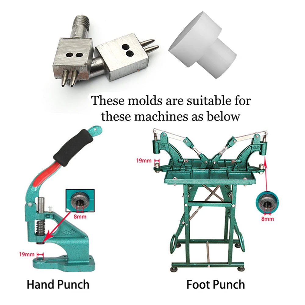 M8 Thread Dies Leather Hole Punch Set – 4/5/6/8mm Round Stitching & Perforated Cut Tools for Hand Press