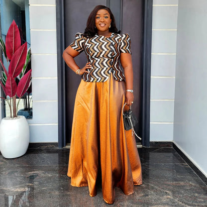Elegant African Dresses for Women - Plus Size Dashiki Ankara Long Dress for Wedding & Party 2025