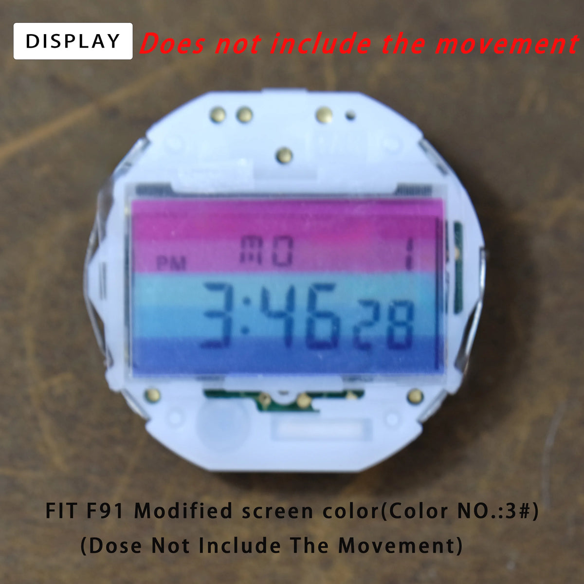 Casio F91W WS-7 A158 A159W A168 Screen Color Film - 3PCS Retro Square DIY Watch Modification Stickers