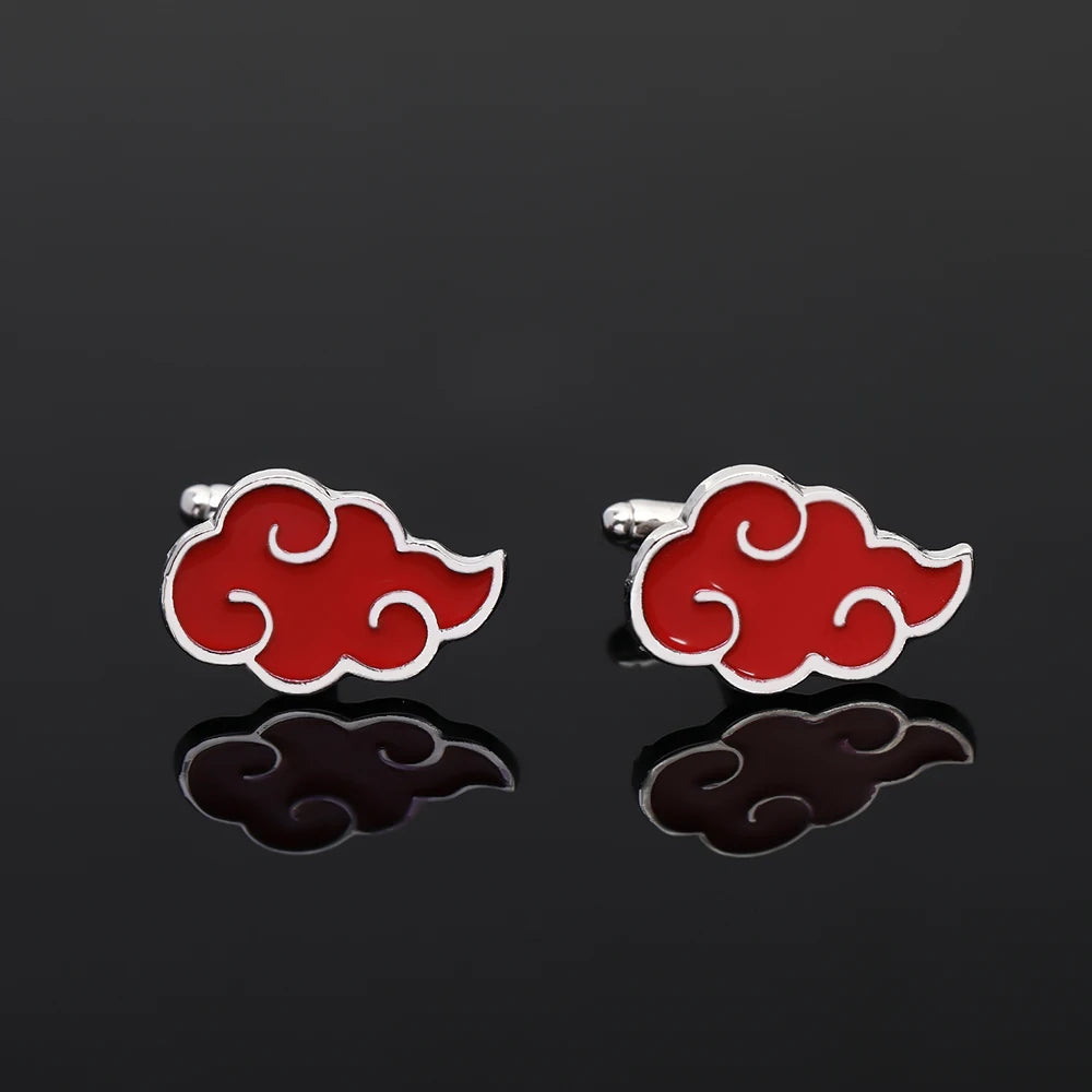 New Cloud Red Cufflinks for Men – Modern Metal Sleeve Buttons, Wholesale Gemelos